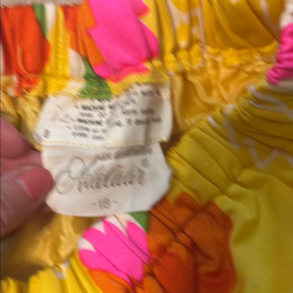 Vintage Adelaar Floral Yellow Maxi Skirt size medium-large - Picture 2 of 4